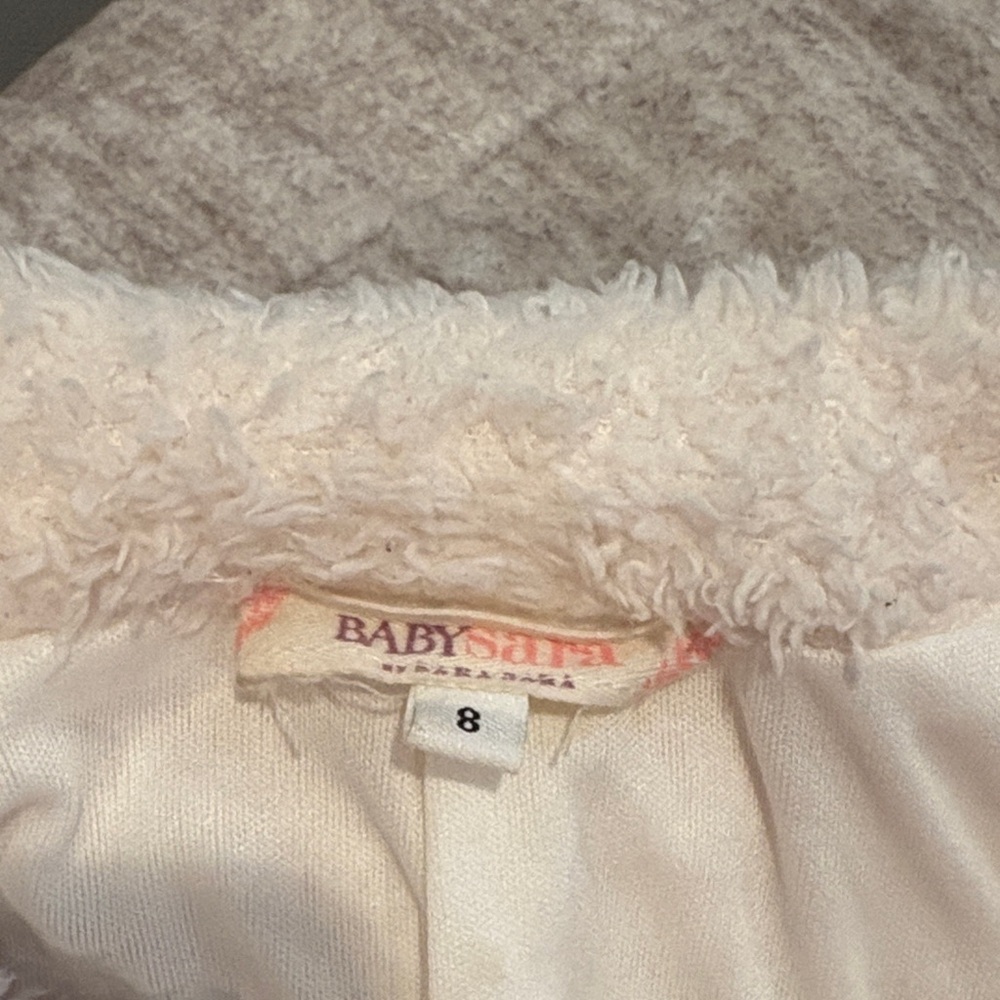 Cream Fuzzy Ruffle Sleeve Jacket - Picture 10 of 11
